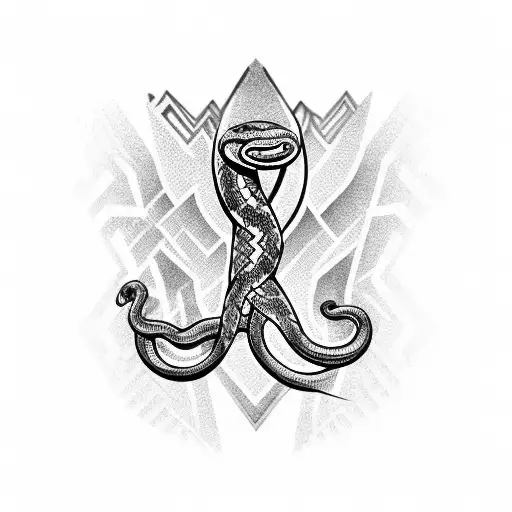 A Snake Wrapped Around The Forarm