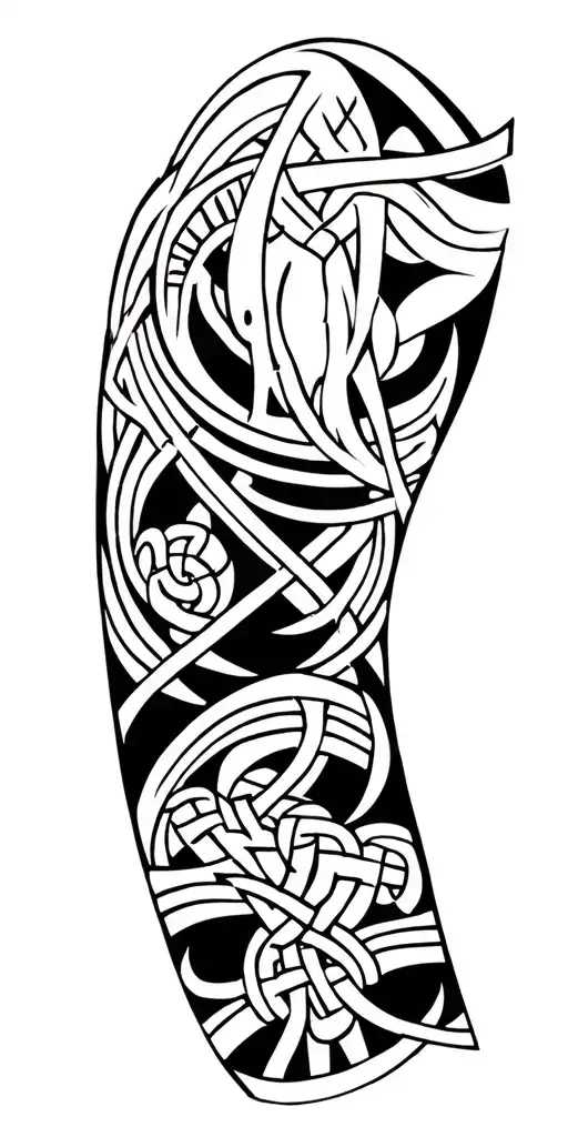 Welsh Celtic Sleeve Tattoo Design