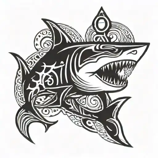Shark With Its Mouth Pierced By An Anchor