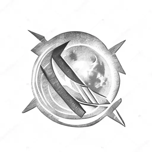 Arrow With Moon Faces