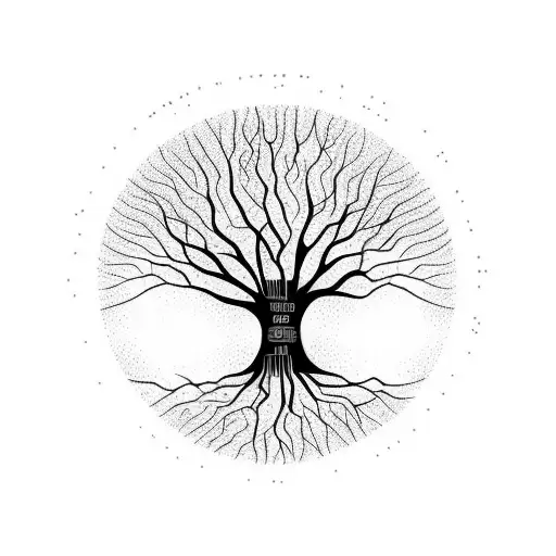 Tree Of Life No Background Black And White Only