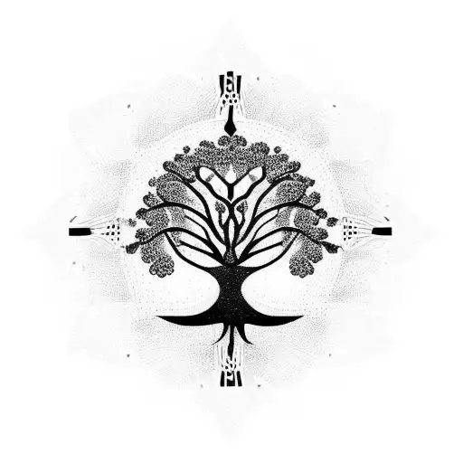 Tree Of Life No Background Black And White Only