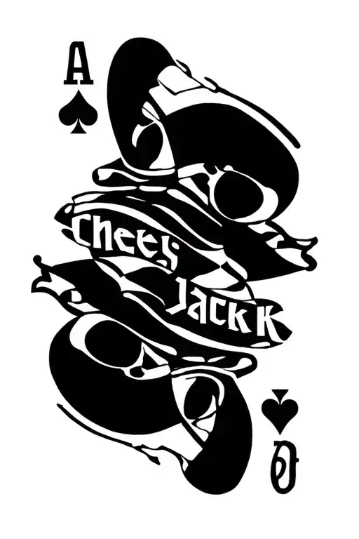 Ambigram That Says Chels Jack Playing Card