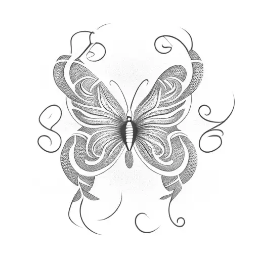 Butterflies In Shape Of Snake