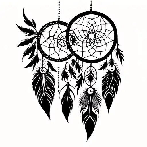 Couples Tattoo Dreamcatcher Made