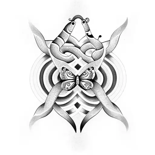 Butterflies Create Snake Body