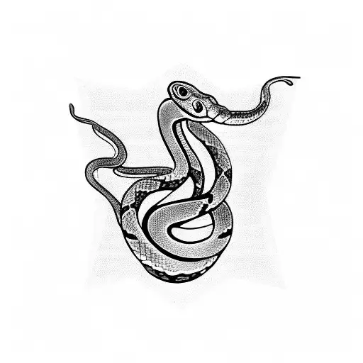 Snake With Butteflies On It