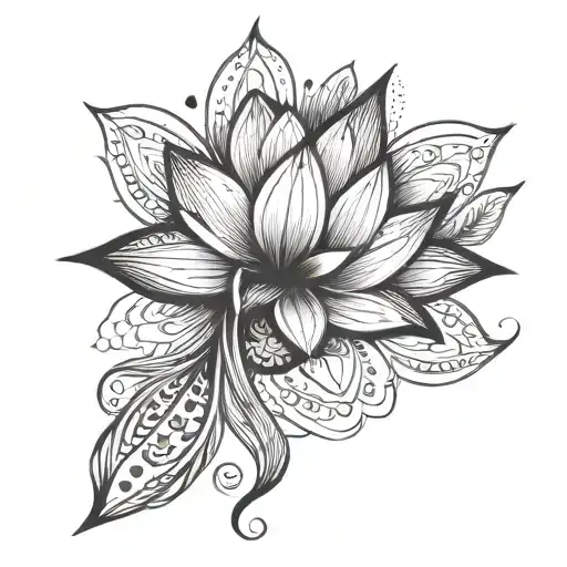 Lotus Flower With Feathers Transforming