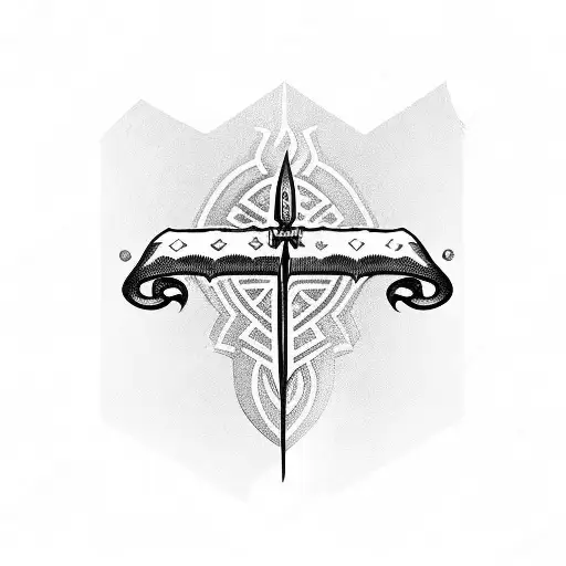 Thin Dagger Sword With Moth Integrated Within The Handle Of The Dagger