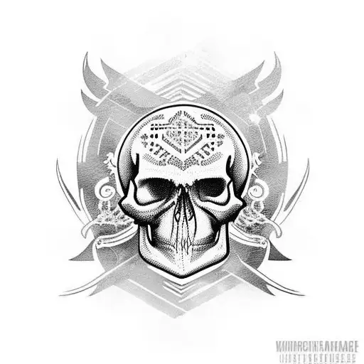 Phonix With Flams And Skull