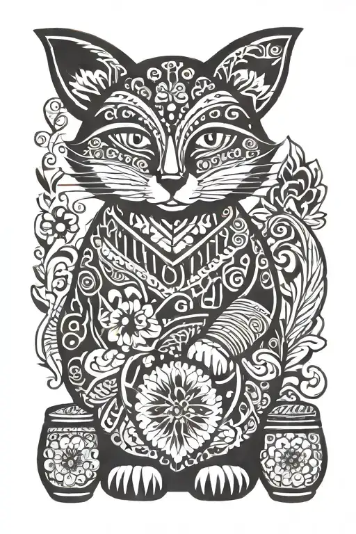 Fox Matryoshka Doll Holding