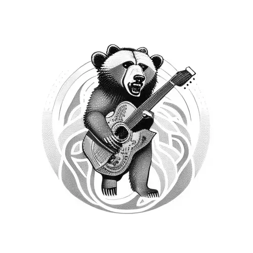 Grizzly Playing Guitar