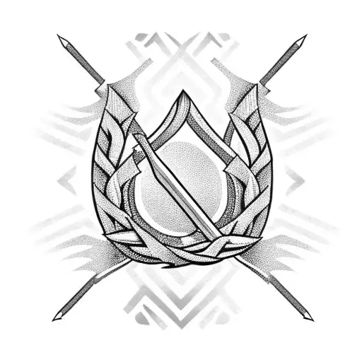 Olive Branch Bow And Arrow