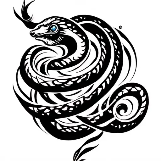 Virgo Zodiac Sign With Sapphire Snake