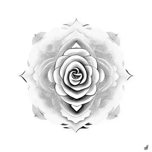 Yin And Yang With Rose