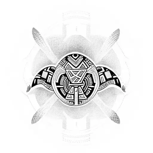 Maori Tribal Around A Turtle With Insights That This Design Was Made By An Ai