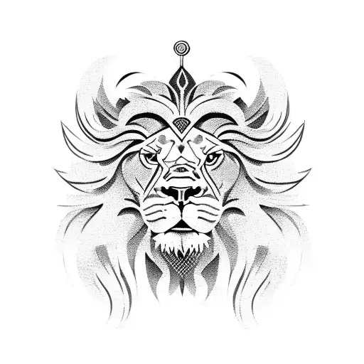 Lion Headress On A Woman