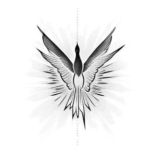 Birds In Flight Modern Outline Dainty