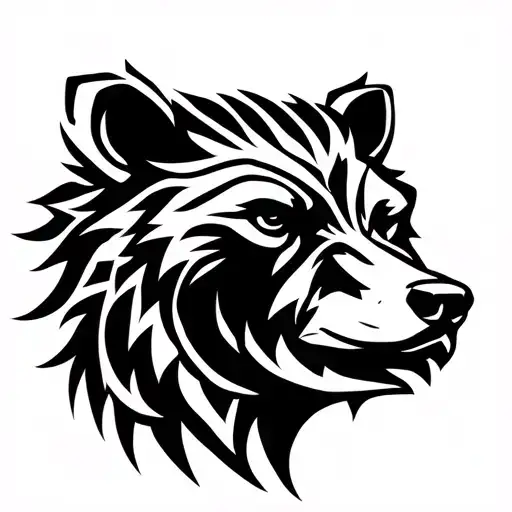 Norse Bear Head Looking Forward