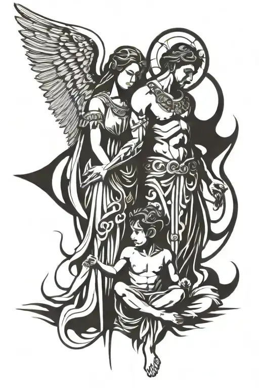 Jacob Forcing An Angel To Bless Him