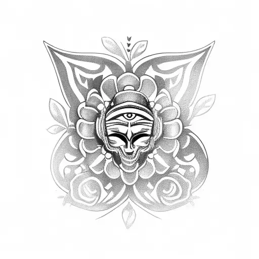 Dagger With Lavender Flowers