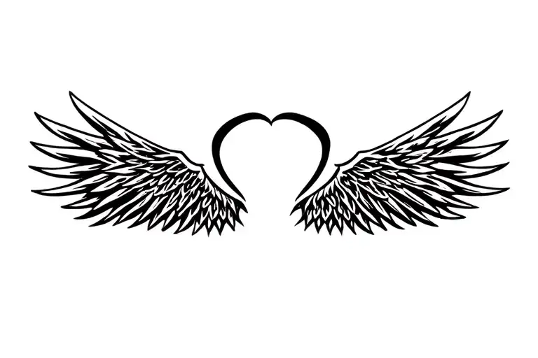 Angel With Open And Angry Wings