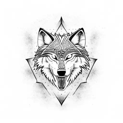 Tribal Wolf Half Evil Half Good