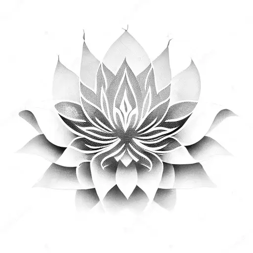 Black Lotus Flower With Black Pollen