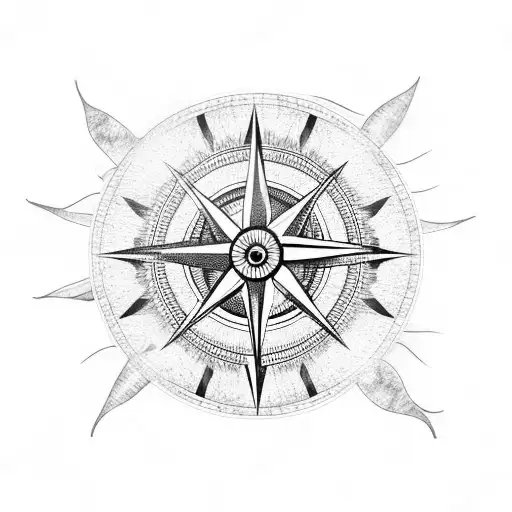 Compass In A Twig Sunflowers Wreath