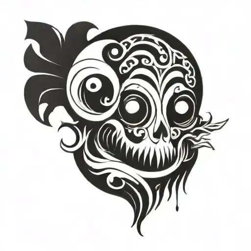 Creepy Ghost In Sea Shell