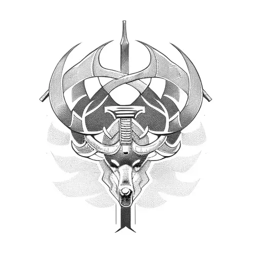 Viking-norse Triple Horn Symbol
