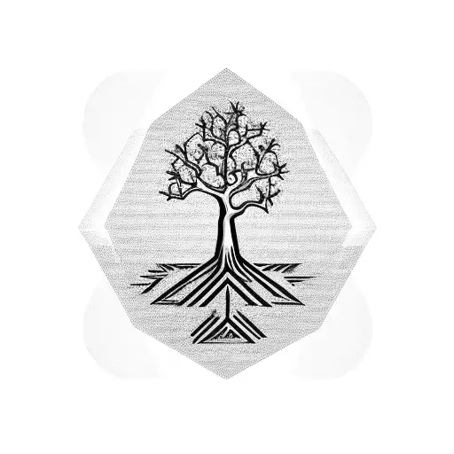 Diamond With A Tree Growing From It