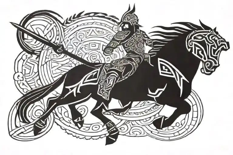 Gokturk Warrior Wielding