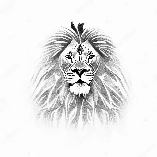 Woman In Africa With Lion