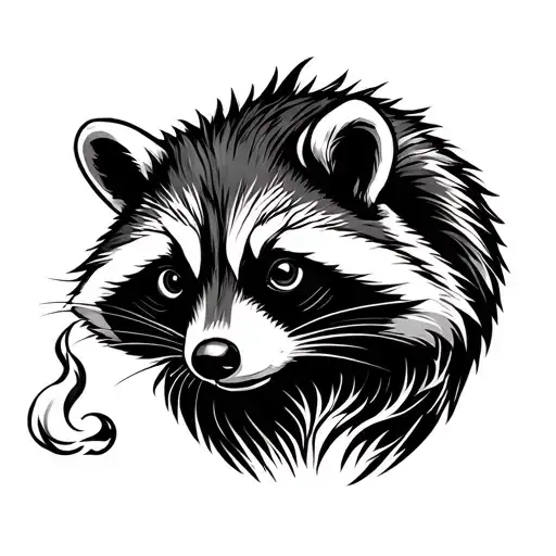 Celtic Raccoon Smoking