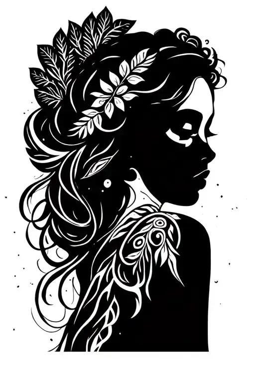 Nature Woman Forearm Half Sleeve