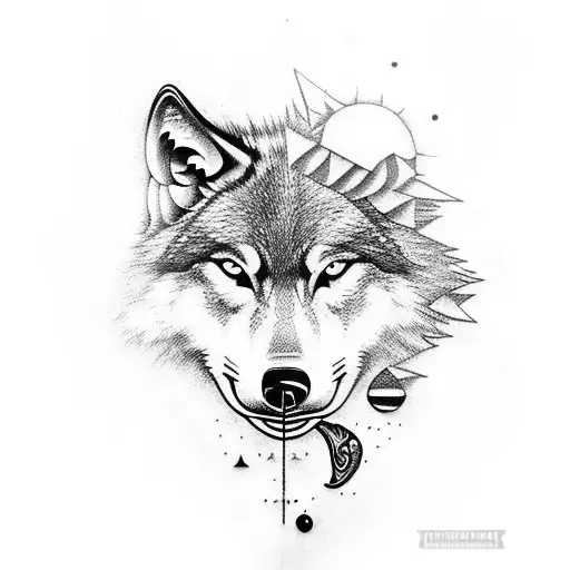 A Wolf And Ravan Engaged In A Fierce Battle