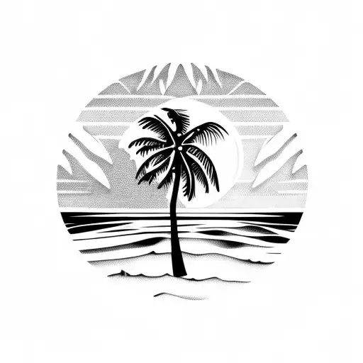 Ocean Beach And Palms