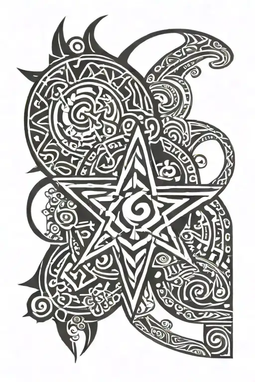 Tongan Tribal Mixed With Star Sign Torres