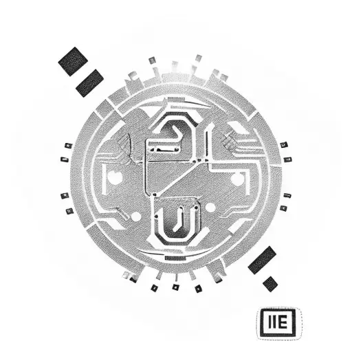 A Circuit Board Design With The Birth Year '1955' Incorporated