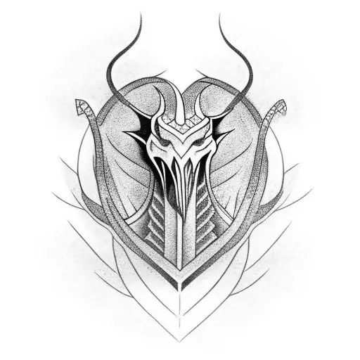 Tattoo Of Northern Black Inspired By Jormungandr Wyrm