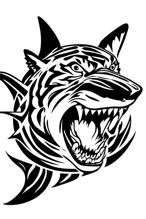 A Tiger Shark Eating