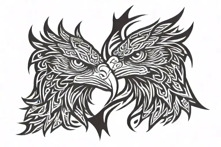 Eagle 2 Heads Wrapped