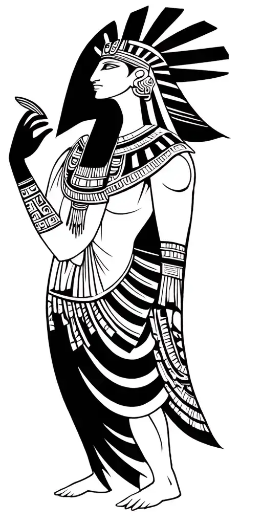 Egyptian God Holding