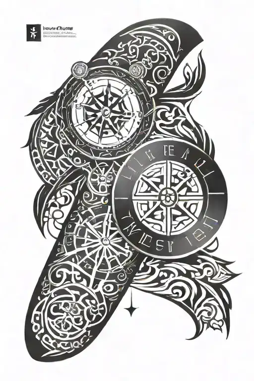 Forearm Cuff With The Vegvisir Symbol Incorporated