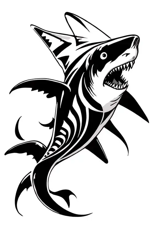 A Shark Eating It's Own Tail