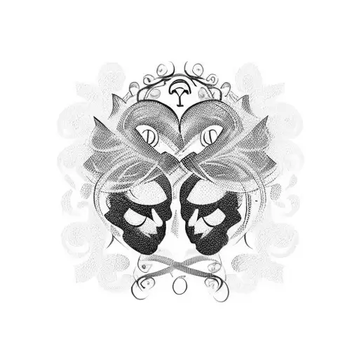 Couples Tattooinitials Intertwined With Datefor Lacey And Taylor Mask 1-22-21 Wedding Date