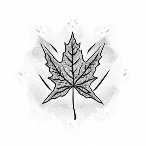 Maple Leaf And Canadian Landscapes