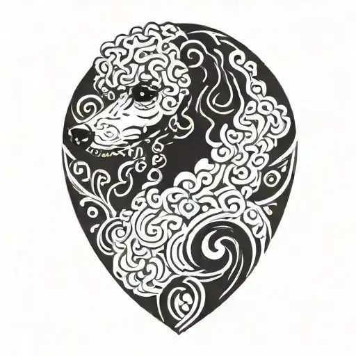 Poodle With Heart Intertwined