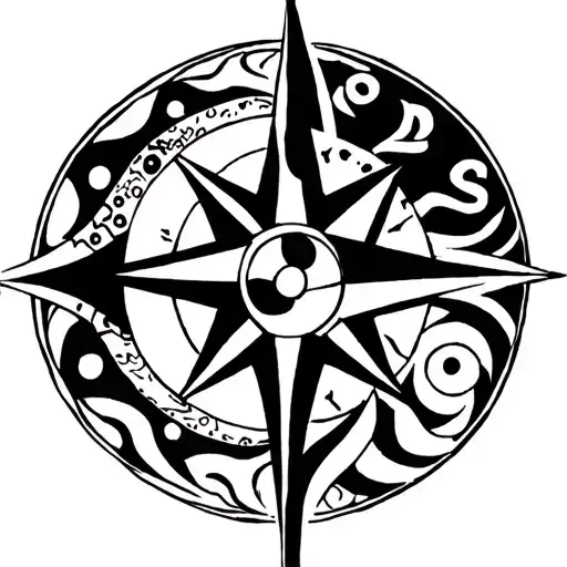 Sun Moon And Compass